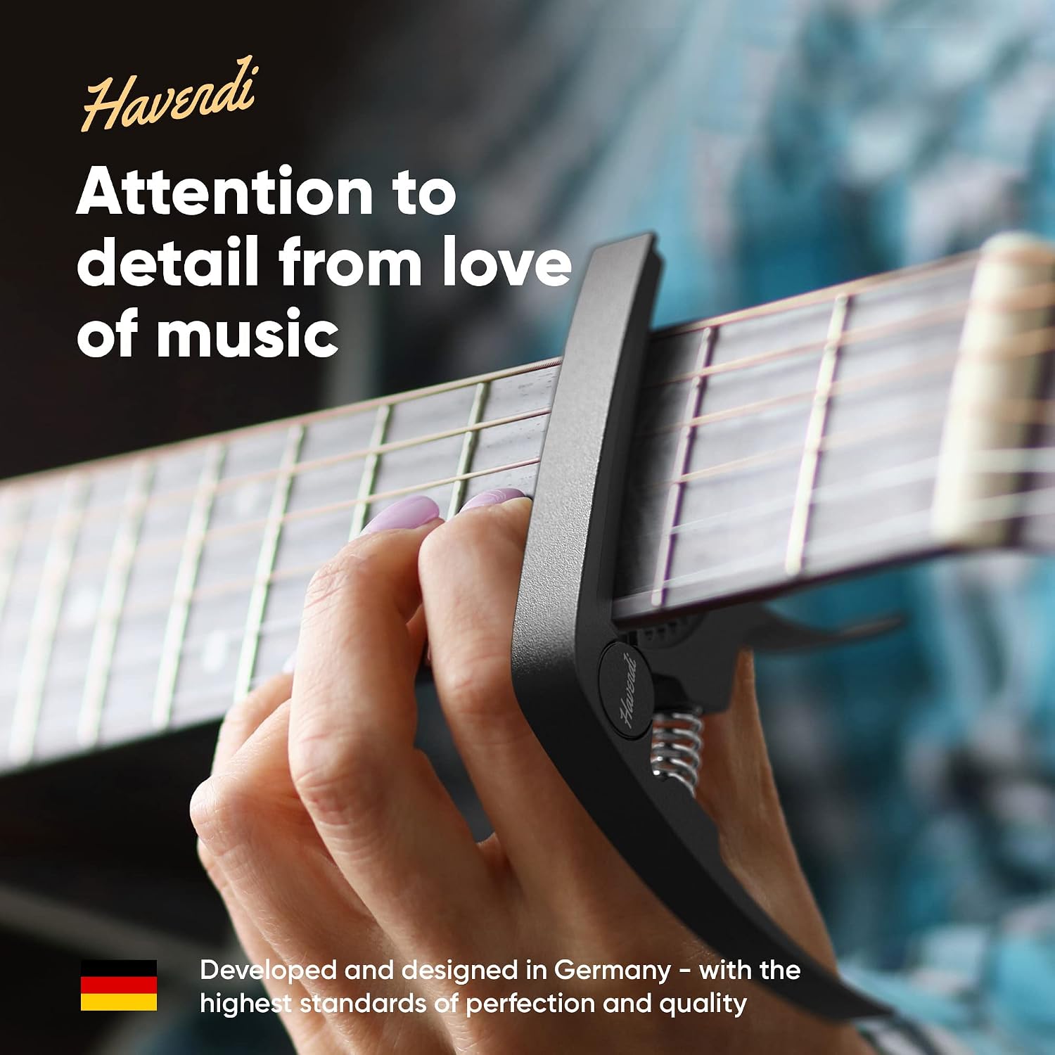 Multi-Instrument Guitar Capo with 3 Picks - Acoustic, Classical, Electric and Ukulele