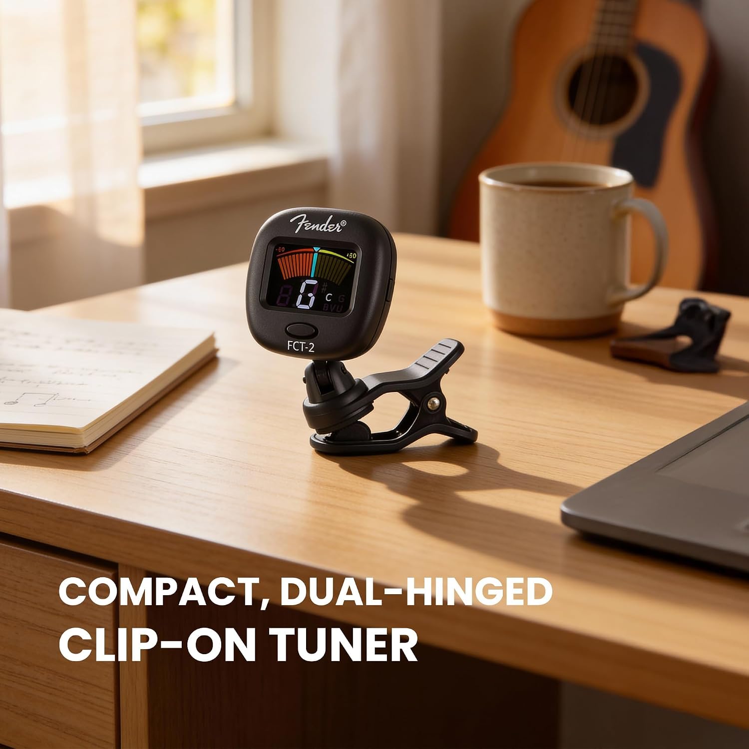 Clip-On Chromatic Tuner for Guitar, Bass, Ukulele and Violin