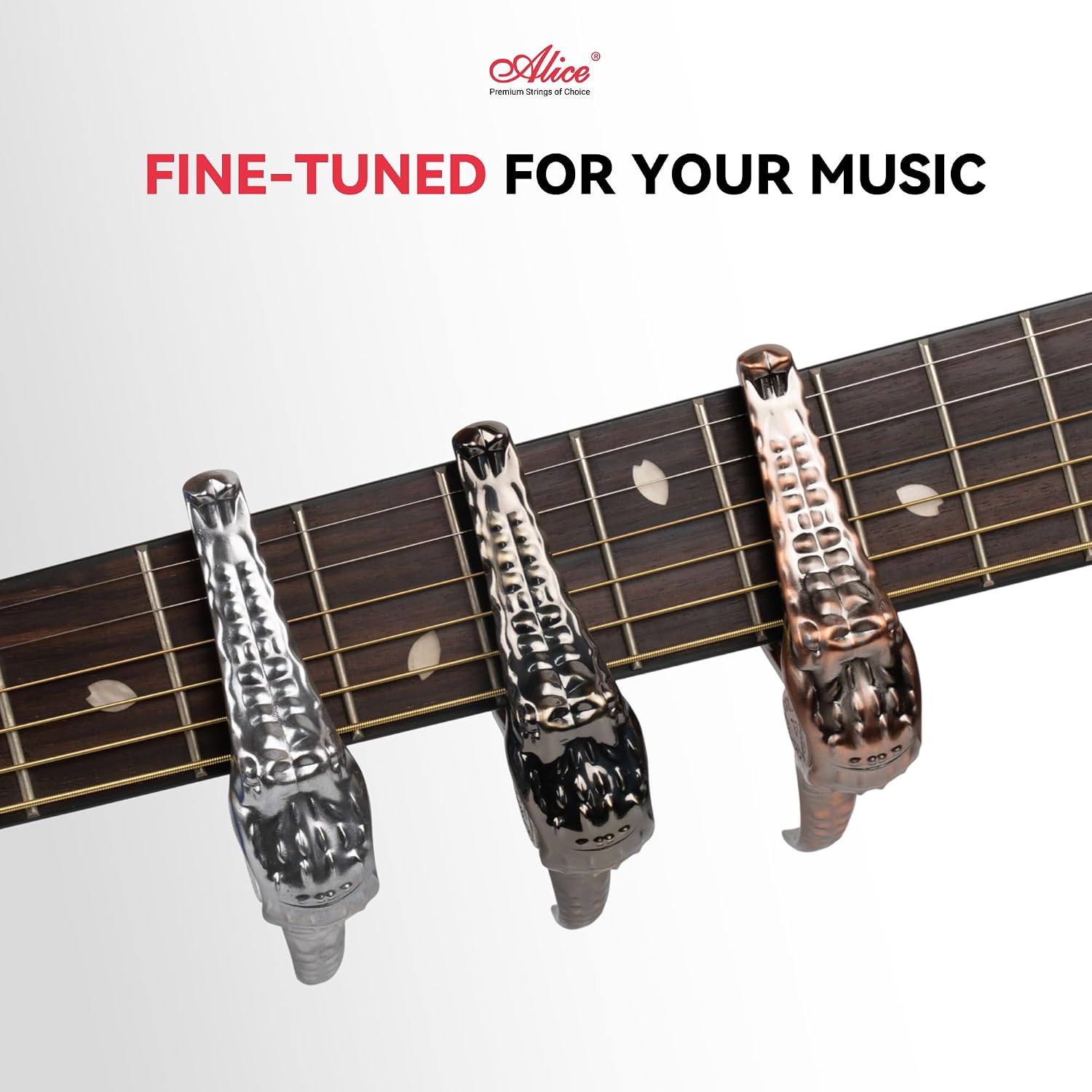 Aluminium Alloy Guitar Capo, Alligator Style - Acoustic and Electric