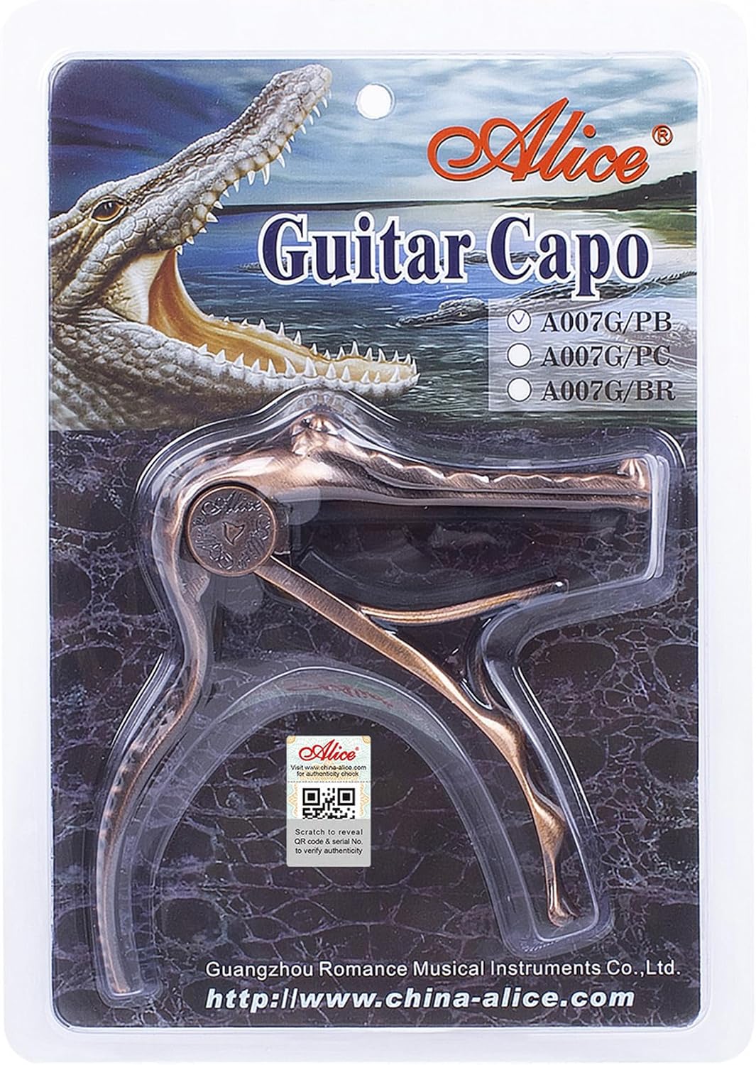 Aluminium Alloy Guitar Capo, Alligator Style - Acoustic and Electric