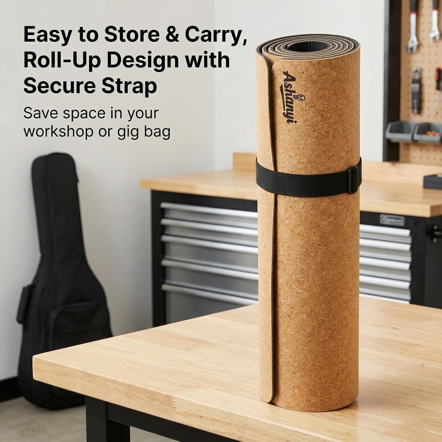 Cork Guitar Neck Rest and Work Mat Kit