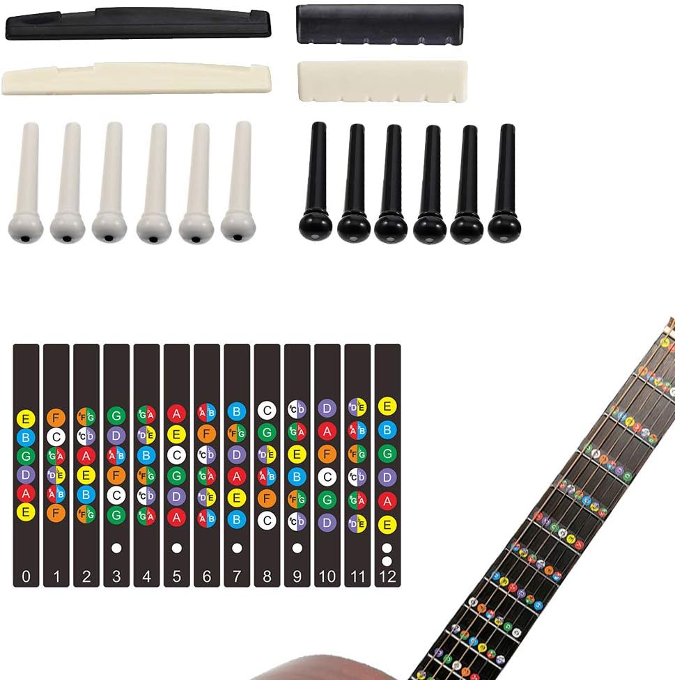72-Piece Guitar Repair and Maintenance Tool Kit with Strings, Picks and Bridge Pins