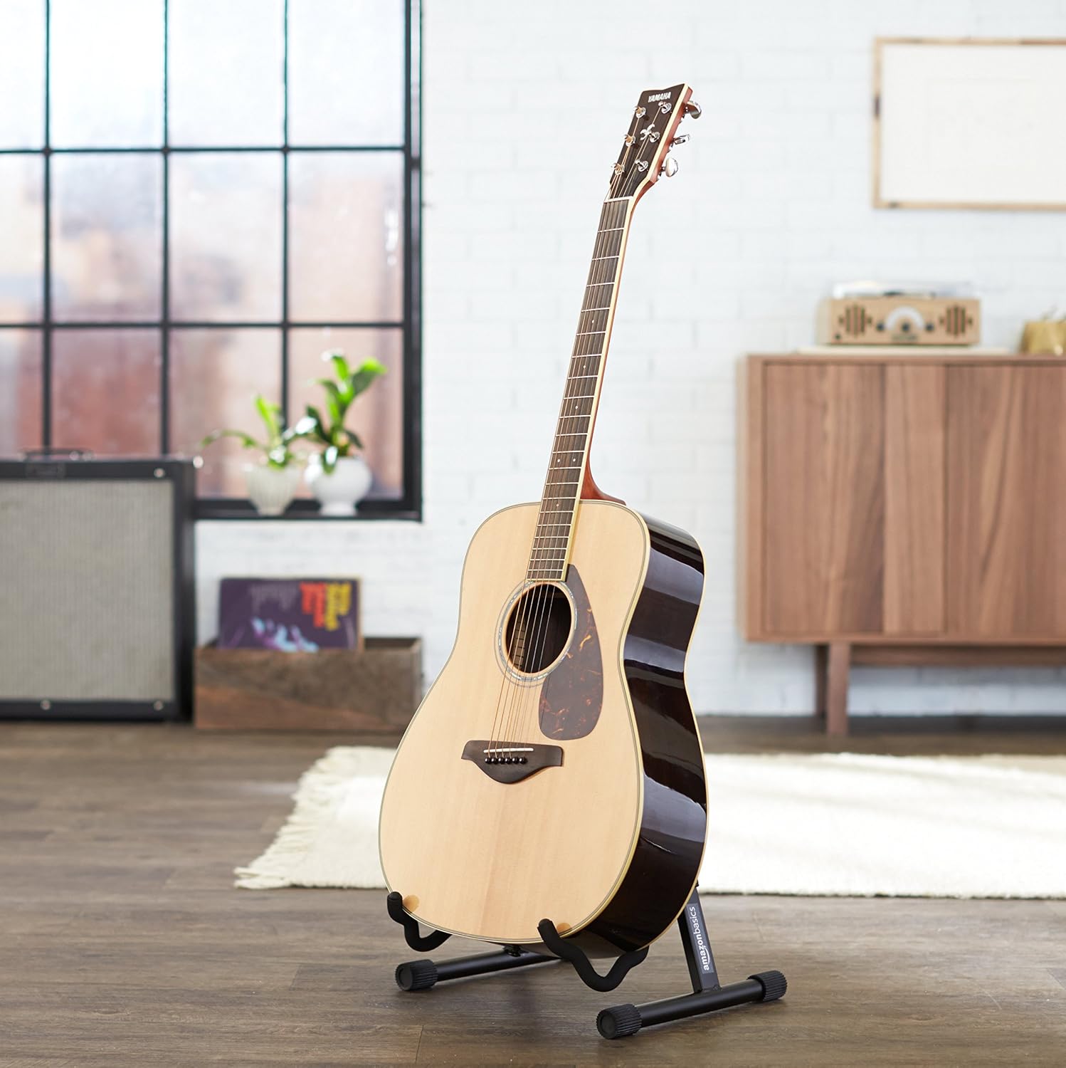 A-Frame Folding Guitar Stand, 8.66 x 15.16 x 3.74 in - Padded Foam, Assembled