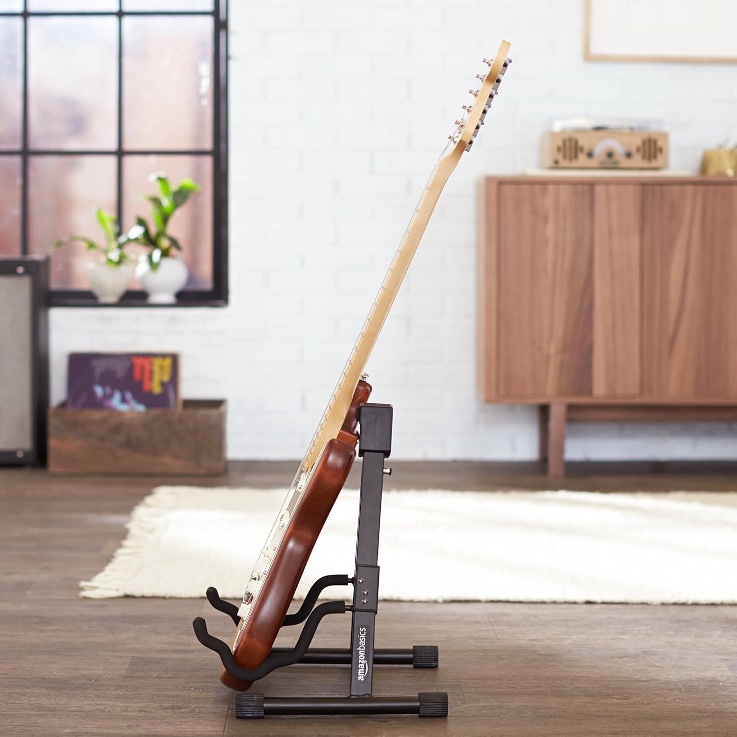 A-Frame Folding Guitar Stand, 8.66 x 15.16 x 3.74 in - Padded Foam, Assembled