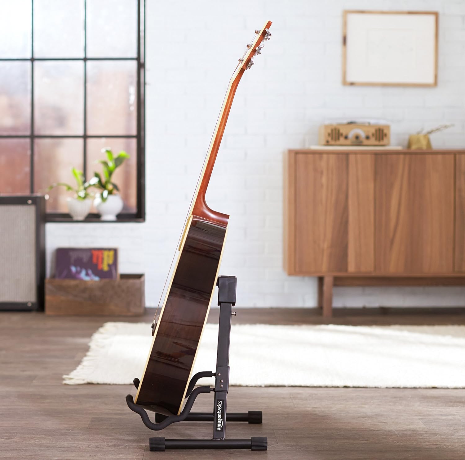 A-Frame Folding Guitar Stand, 8.66 x 15.16 x 3.74 in - Padded Foam, Assembled