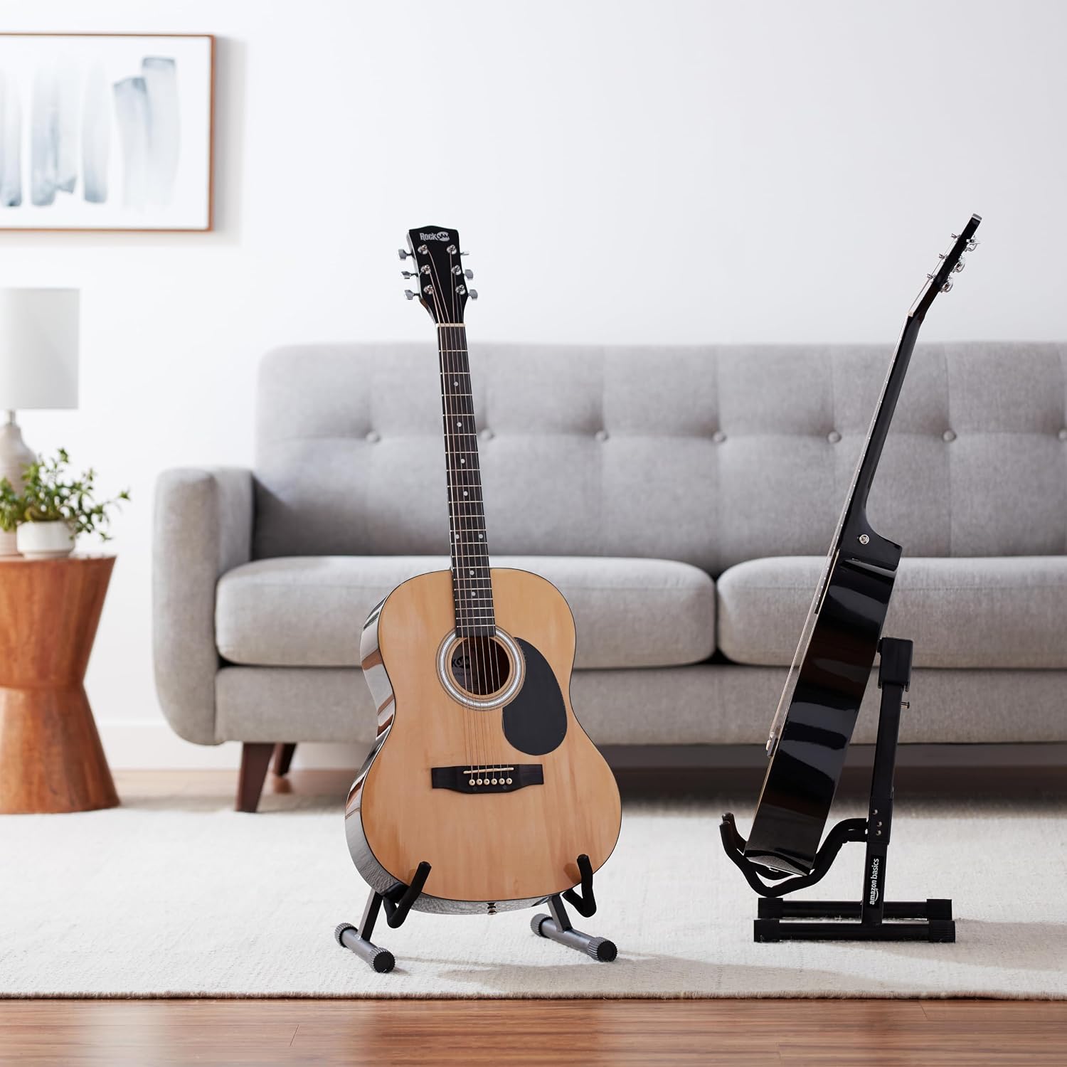 A-Frame Folding Guitar Stand, 8.66 x 15.16 x 3.74 in - Padded Foam, Assembled