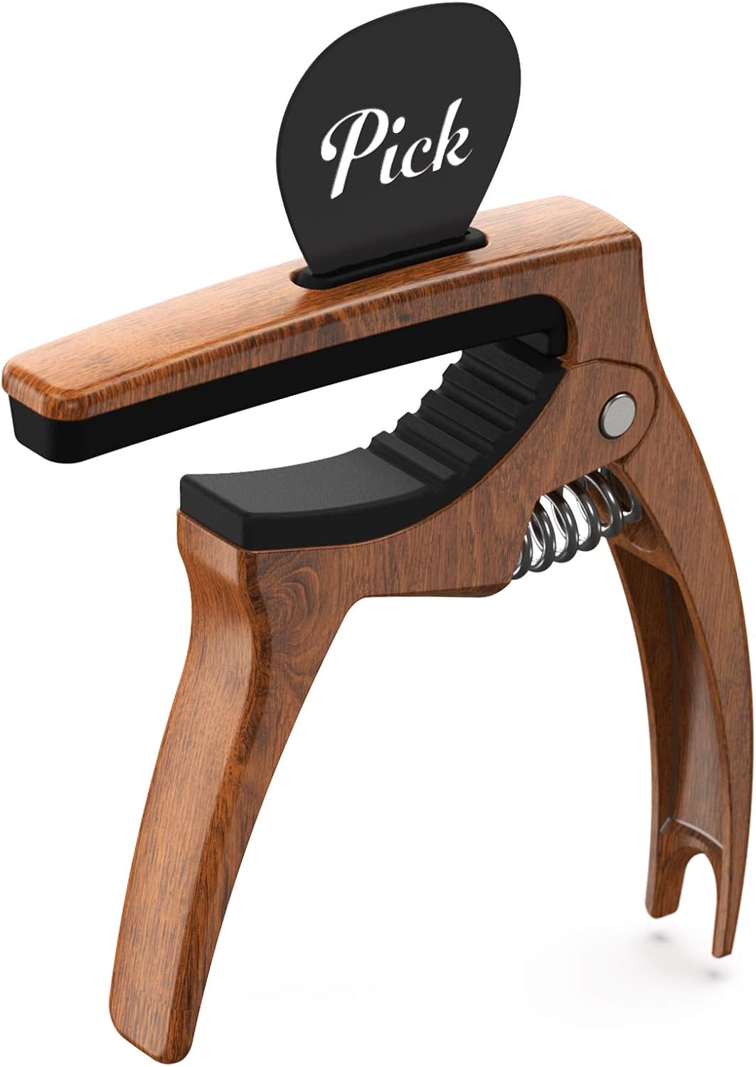 3-in-1 Metal Guitar Capo with Pick Holder and 4 Picks