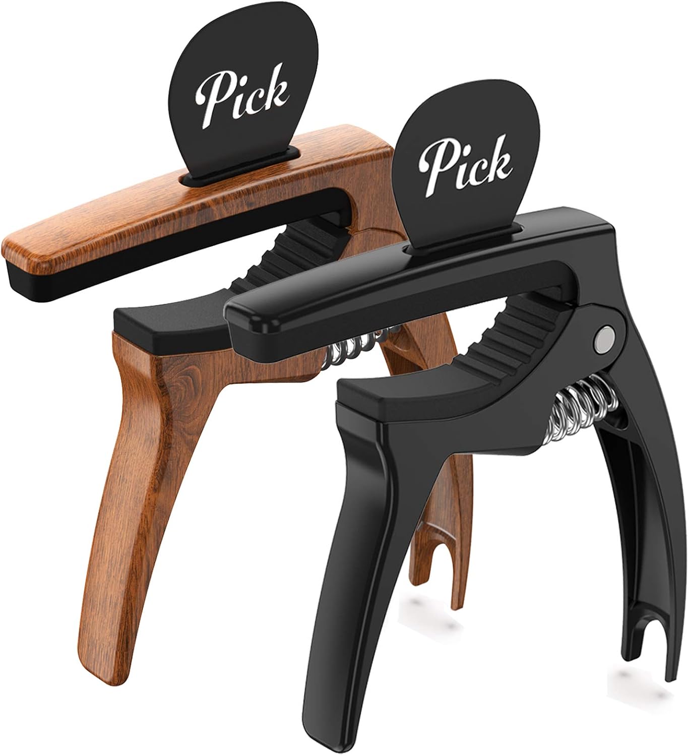 3-in-1 Metal Guitar Capo with Pick Holder and 4 Picks