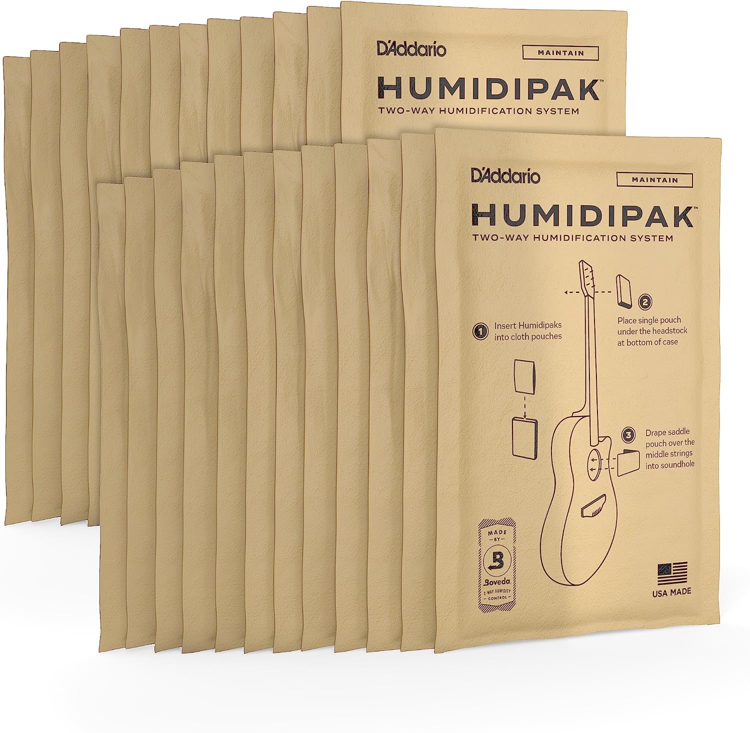 Two-Way Guitar Case Humidity Control Packets - 3 Pack Maintenance Set
