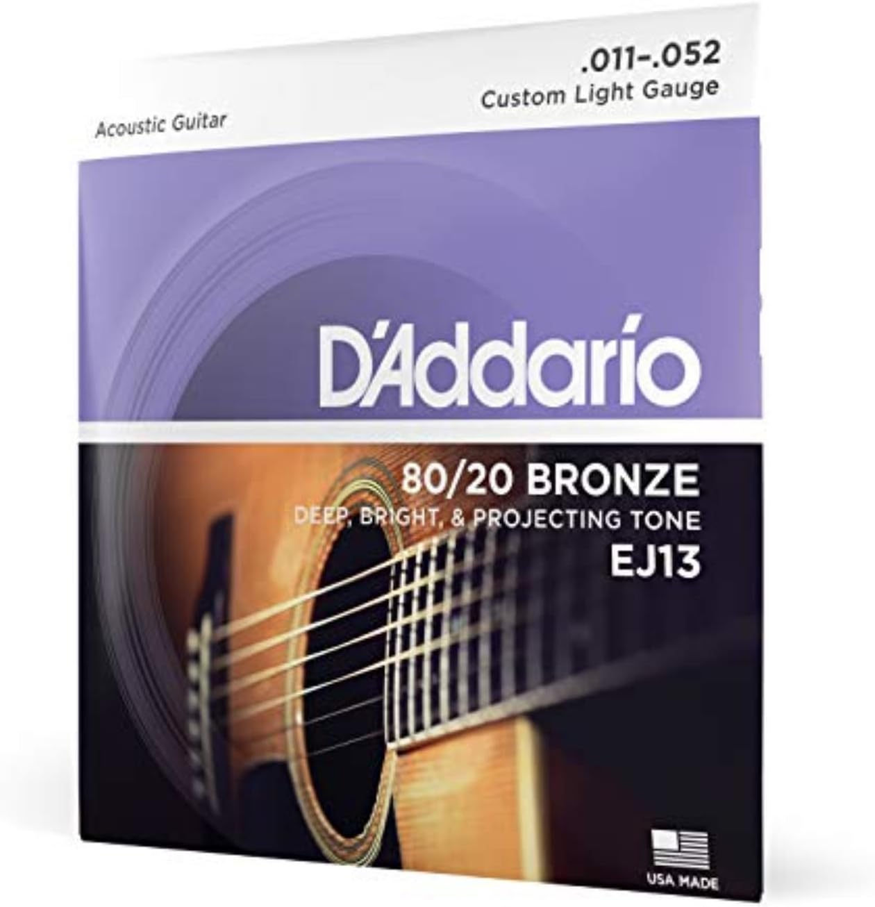 Acoustic Guitar Strings, 80/20 Bronze, Light 12-53 - 3 Sets