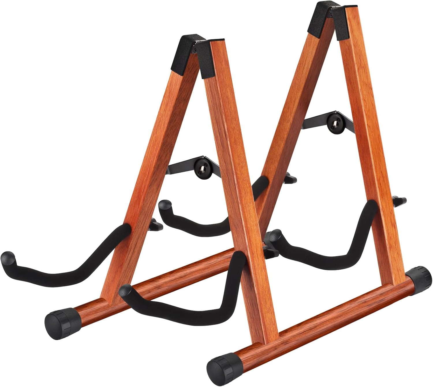 Wooden A-Frame Guitar Stand, Folding - For Schools and Multi-User Settings, Black