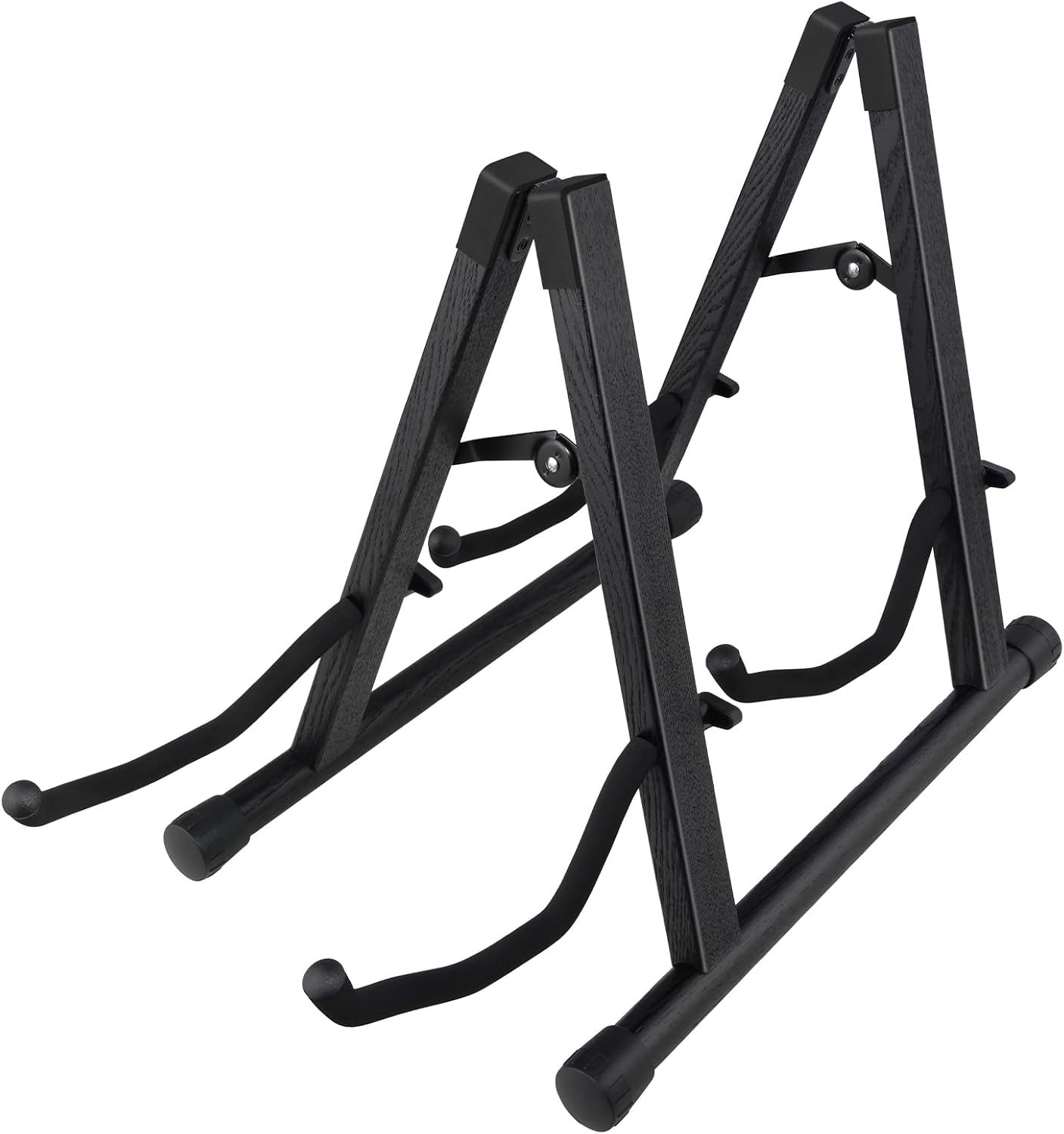 Wooden A-Frame Guitar Stand, Folding - For Schools and Multi-User Settings, Black