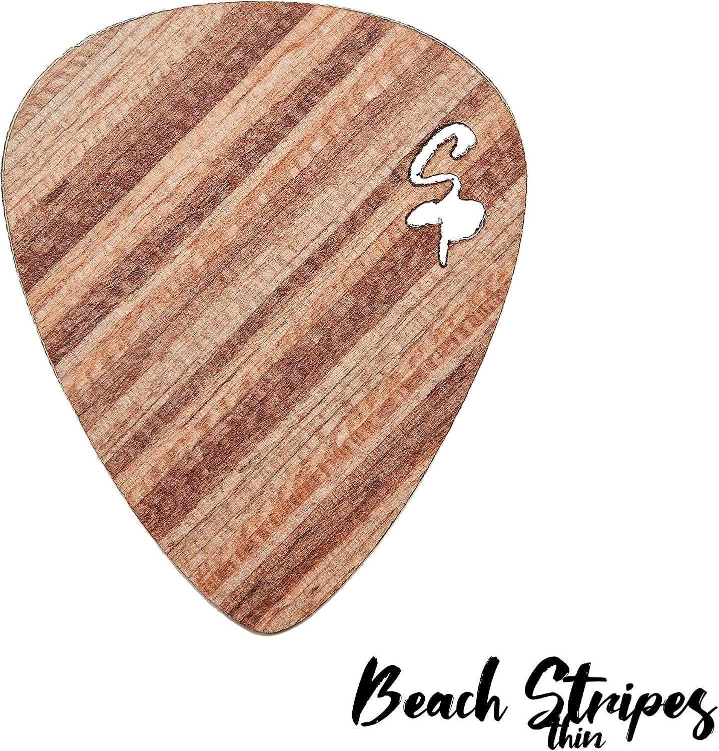 Wooden Guitar Picks, Set of 7 - Seven Woods in an Aluminium Tin
