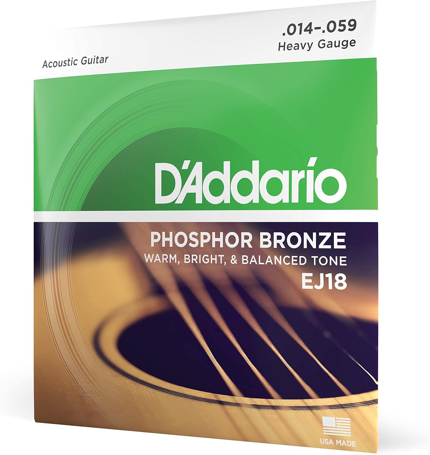 Acoustic Guitar Strings, Phosphor Bronze, Light 12-53 - 3 Sets