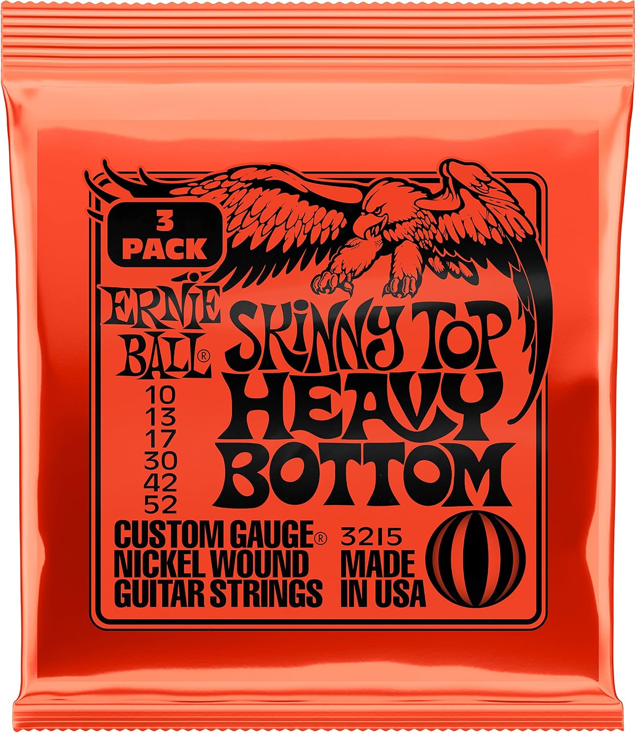 Electric Guitar Strings, Nickel Wound, 9-42 - 3 Pack