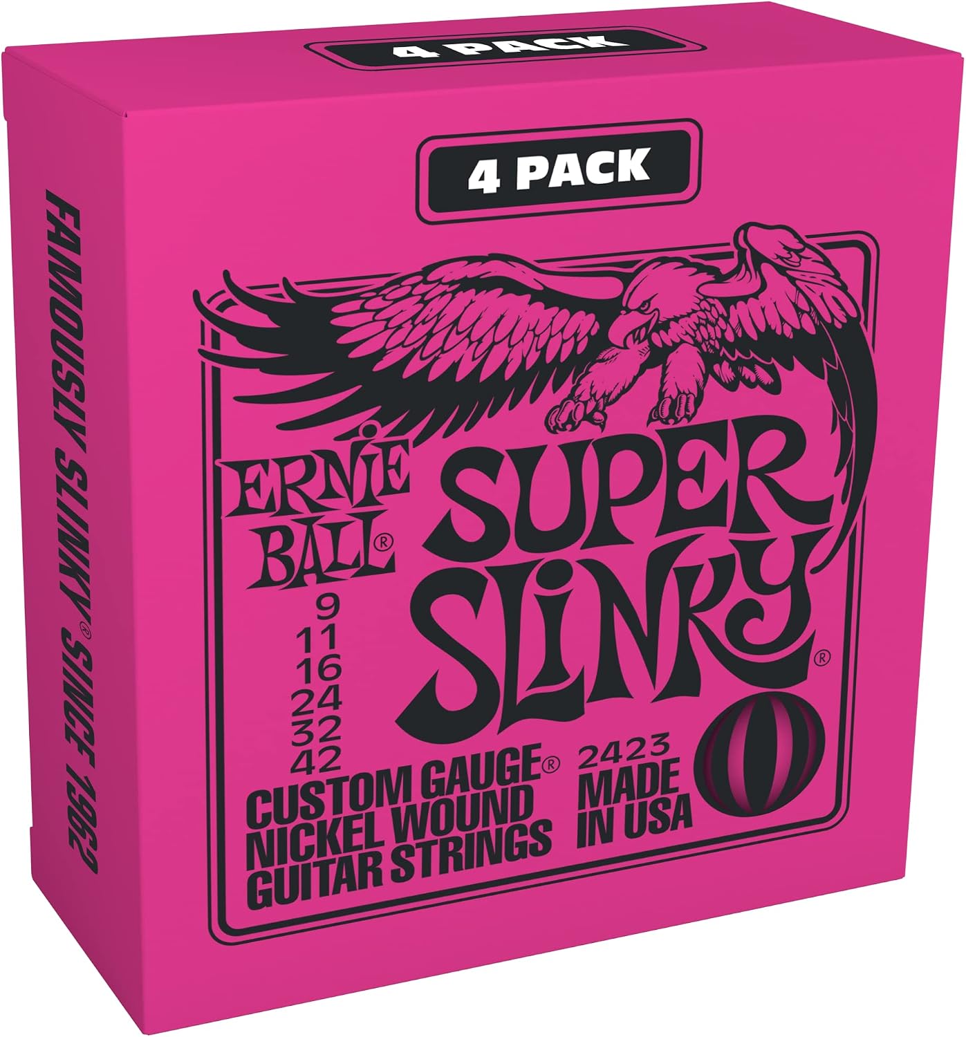 Electric Guitar Strings, Nickel Wound, 9-42 - 3 Pack