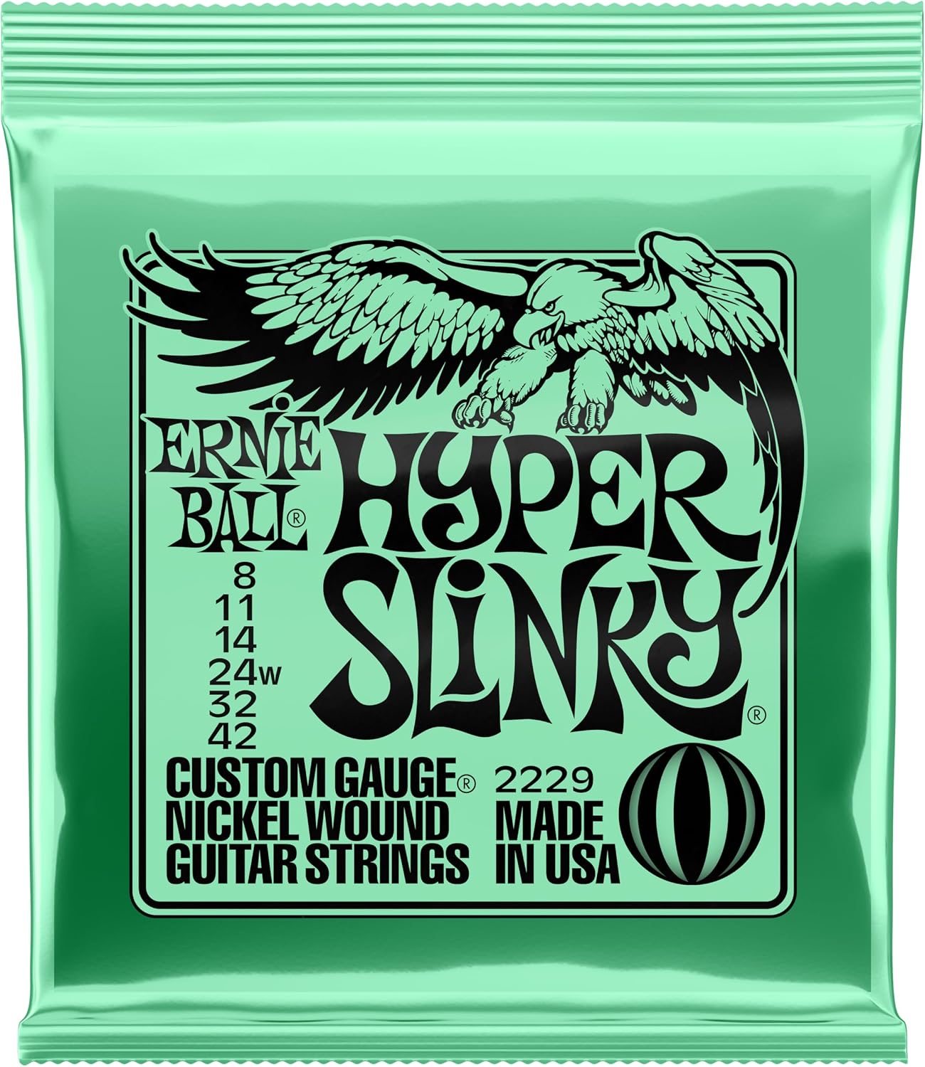 Electric Guitar Strings, Nickel Wound, 9-42 - 3 Pack