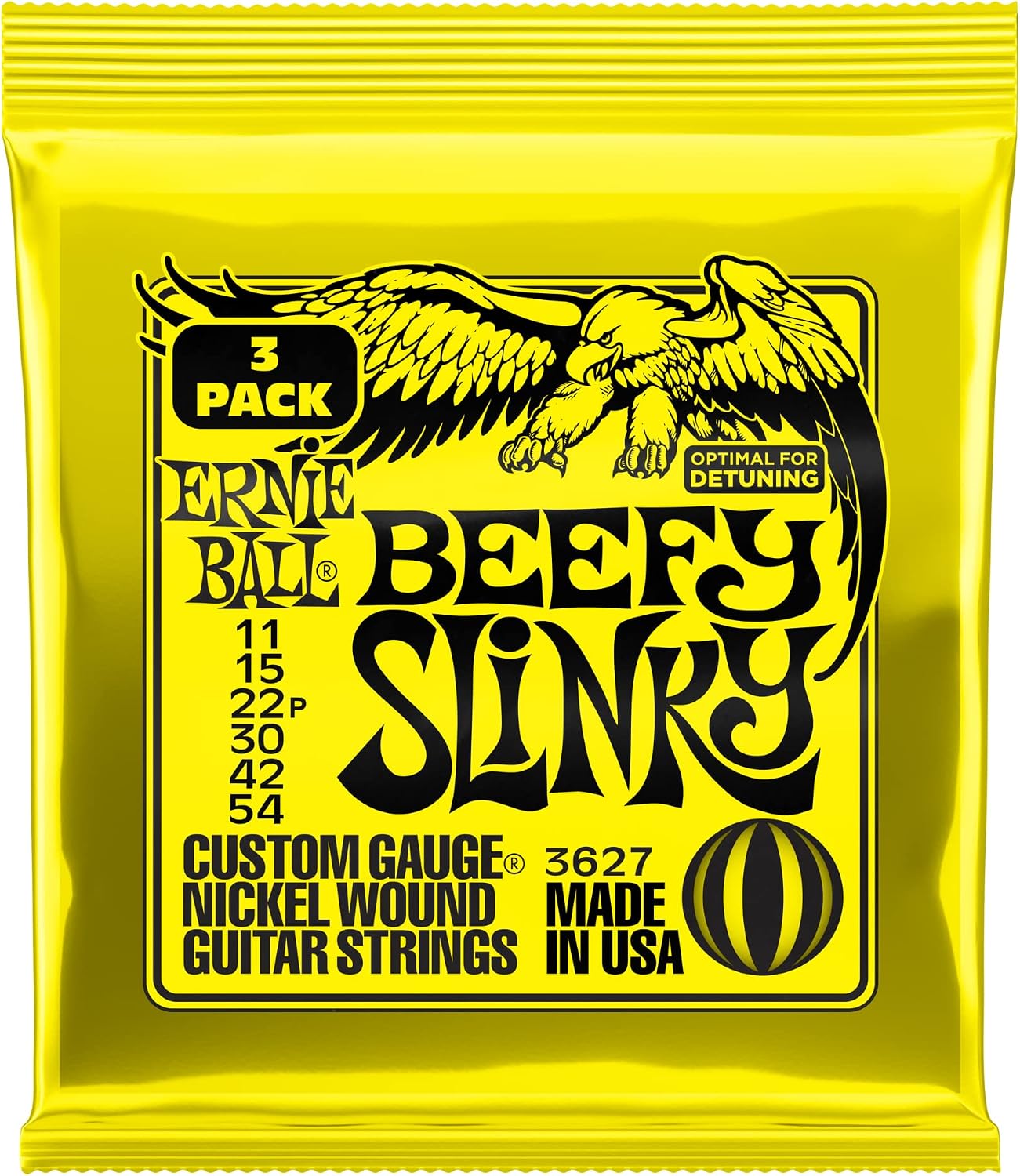 Electric Guitar Strings, Nickel Wound, 10-46 - 4 Pack