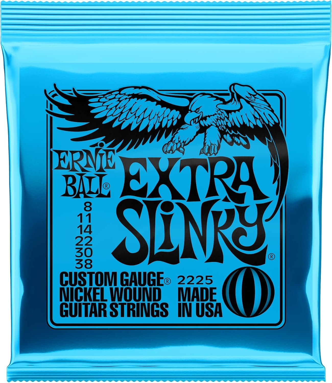 Electric Guitar Strings, Nickel Wound, 10-46 - 4 Pack