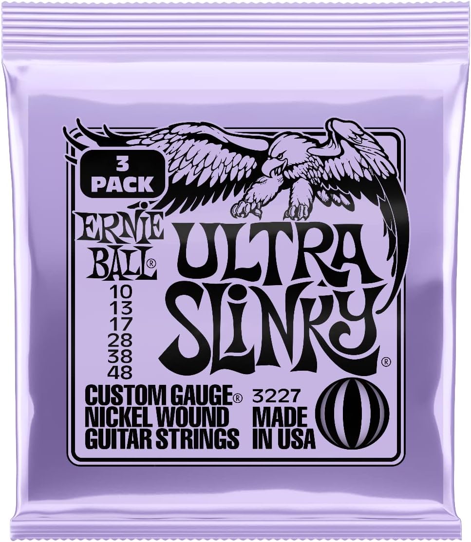 Electric Guitar Strings, Nickel Wound, 10-46 - 4 Pack