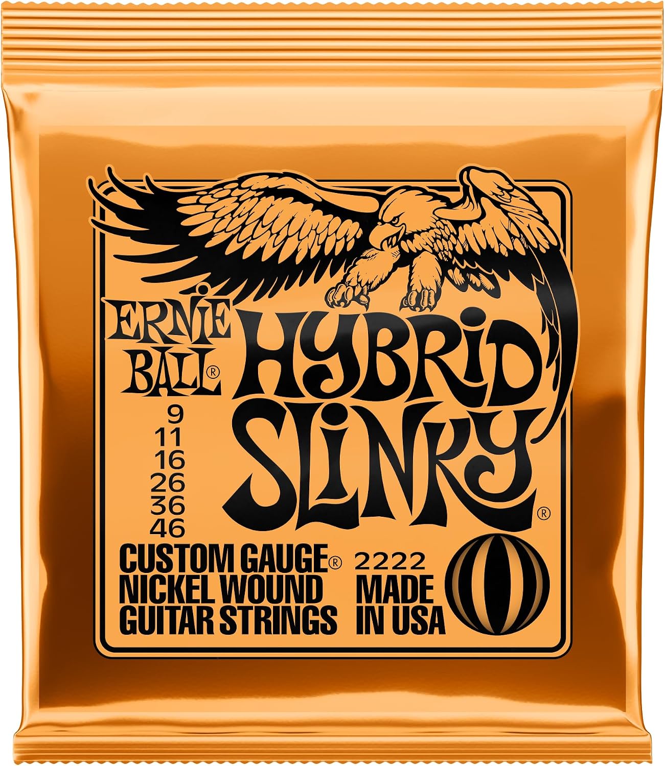 Electric Guitar Strings, Nickel Wound, 10-46 - 4 Pack