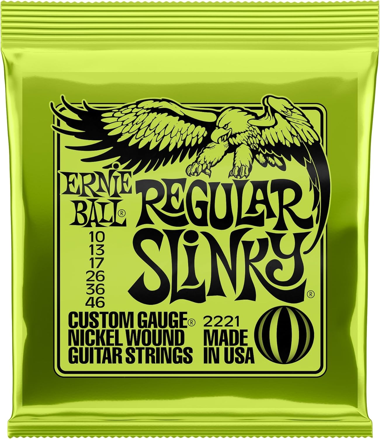 Electric Guitar Strings, Nickel Wound, 10-46 - Single Set