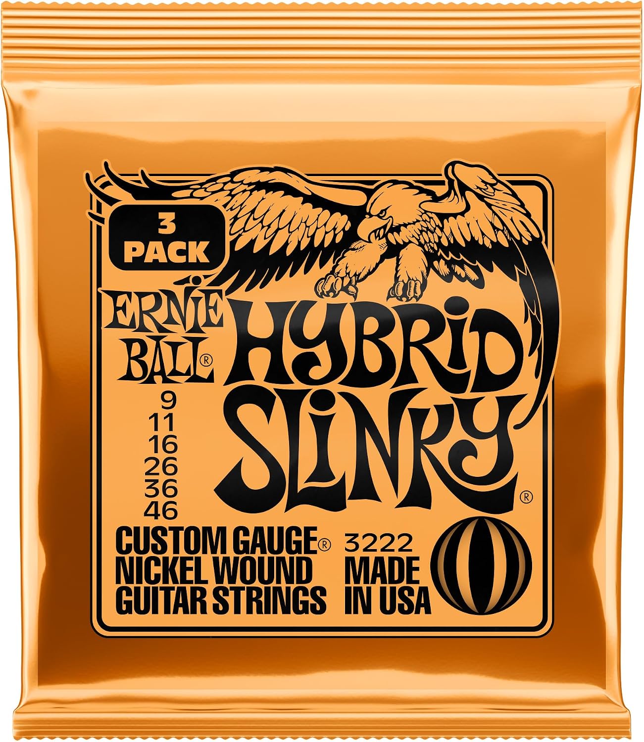 Electric Guitar Strings, Nickel Wound, 10-46 - Single Set