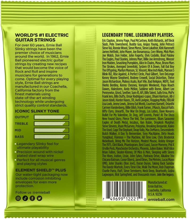 Electric Guitar Strings, Nickel Wound, 10-46 - Single Set
