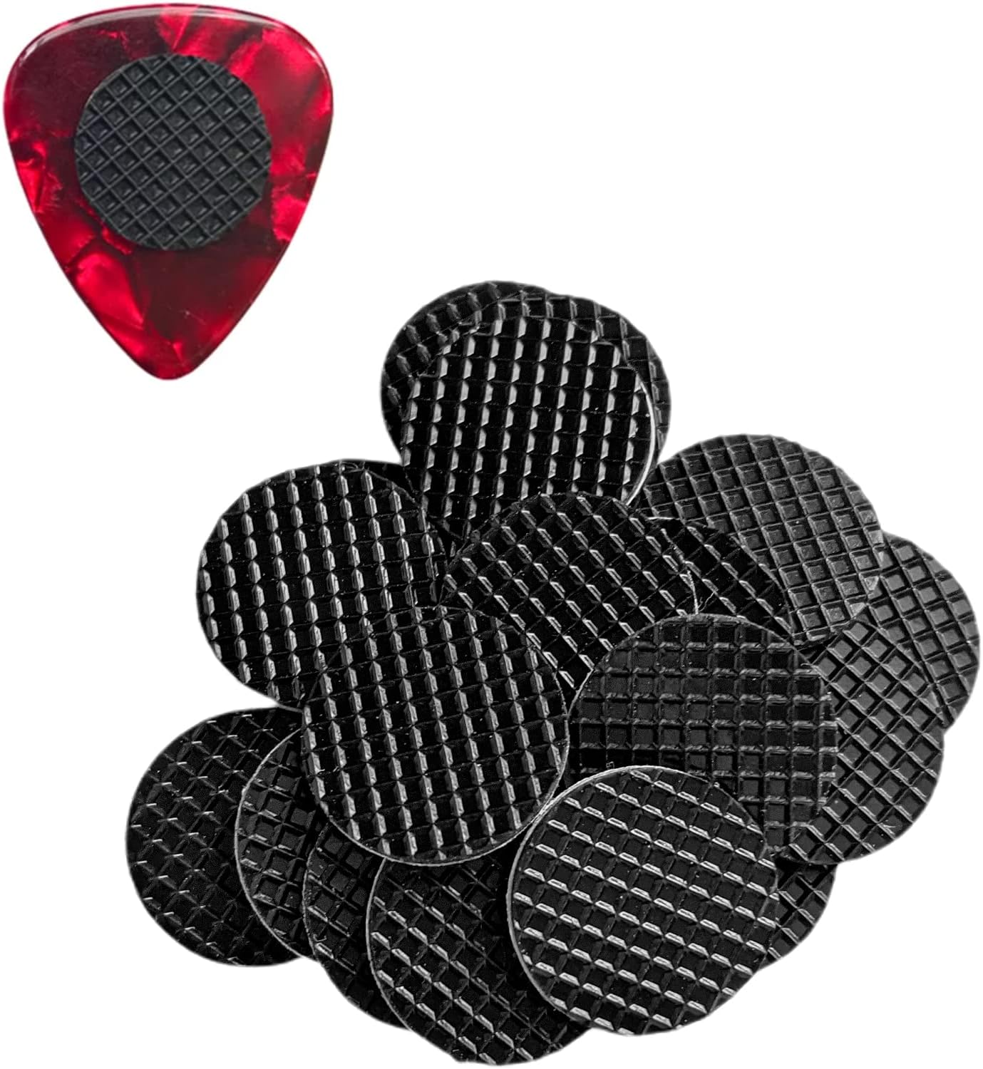 Rubber Grips for Guitar Picks - 20 Pack, Non-Sticky