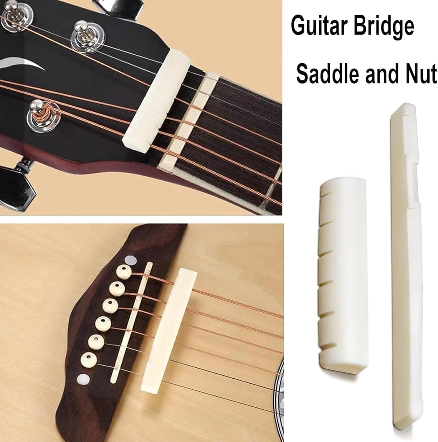 48-Piece Guitar Accessory Kit - Strings, Tuner, Capo, Restring Tool, Bridge Pins and Saddles