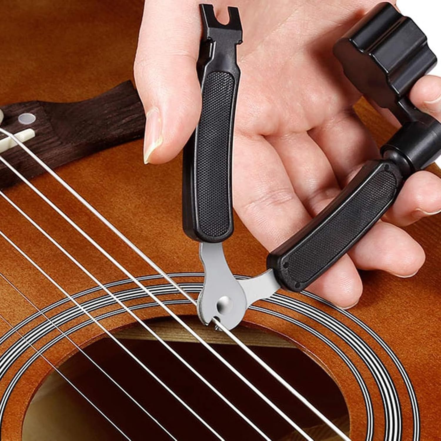 48-Piece Guitar Accessory Kit - Strings, Tuner, Capo, Restring Tool, Bridge Pins and Saddles