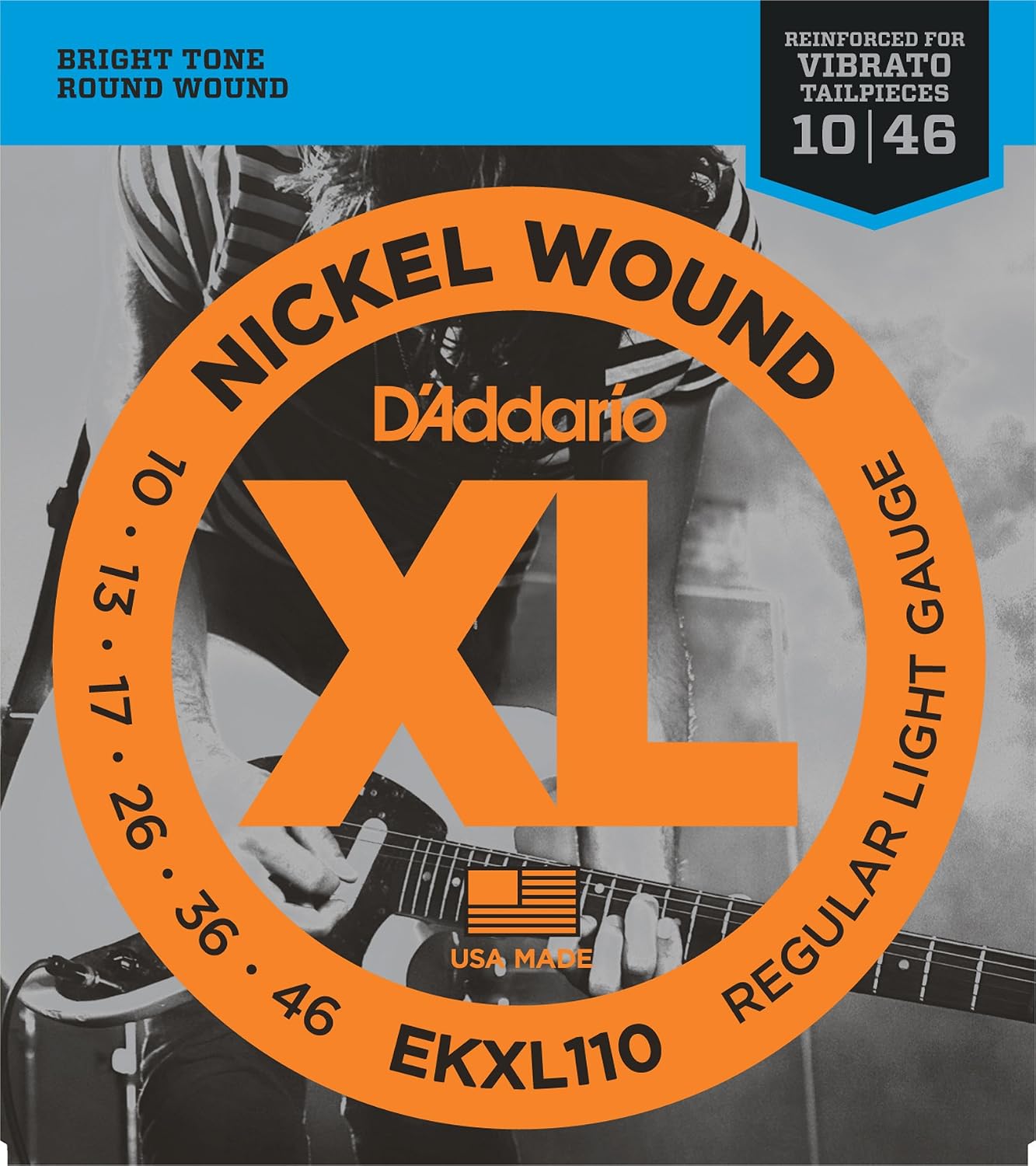 Electric Guitar Strings, Nickel Wound XL, 10-46 - 3 Sets