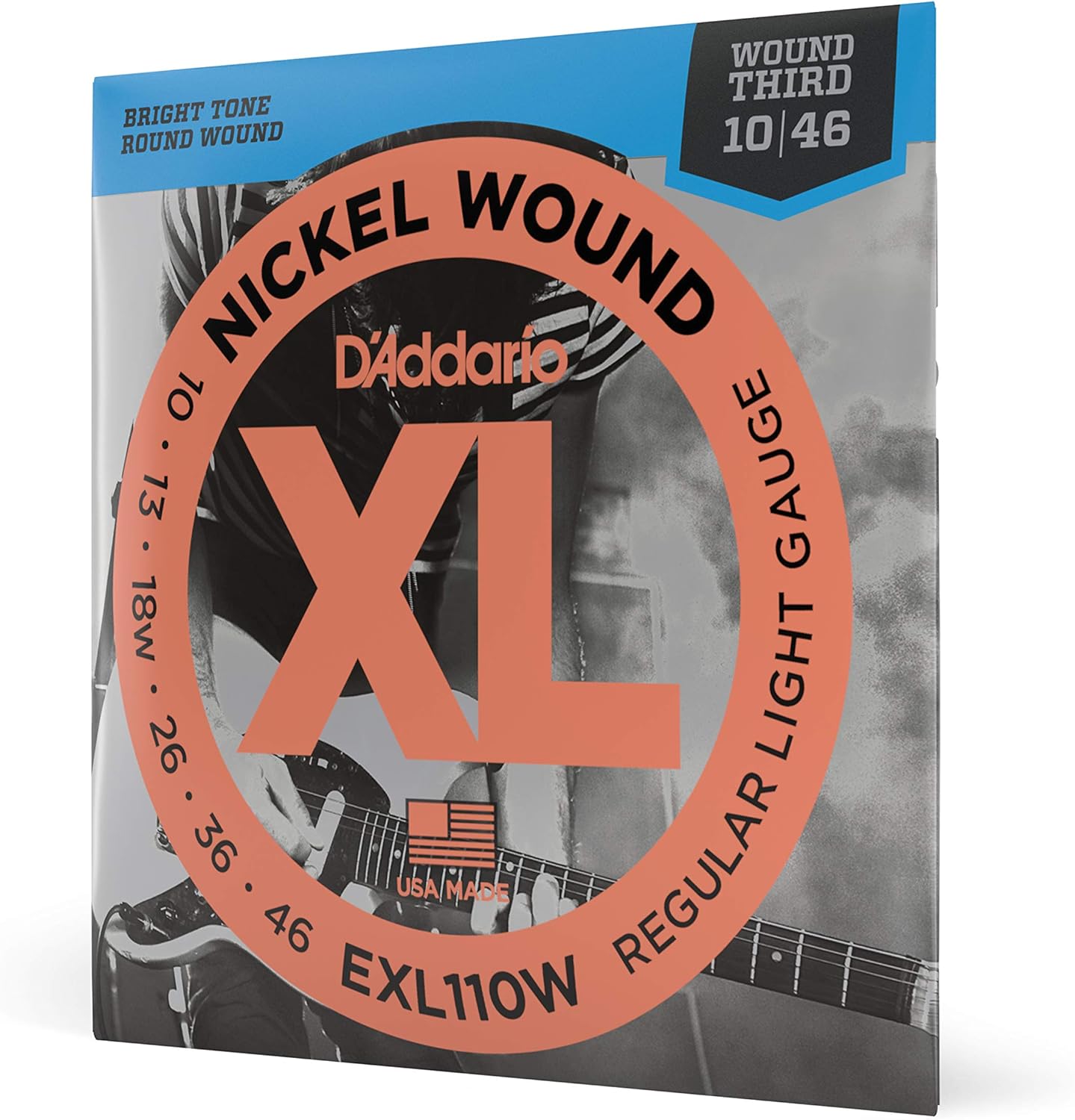 Electric Guitar Strings, Nickel Wound XL, 10-46 - 3 Sets