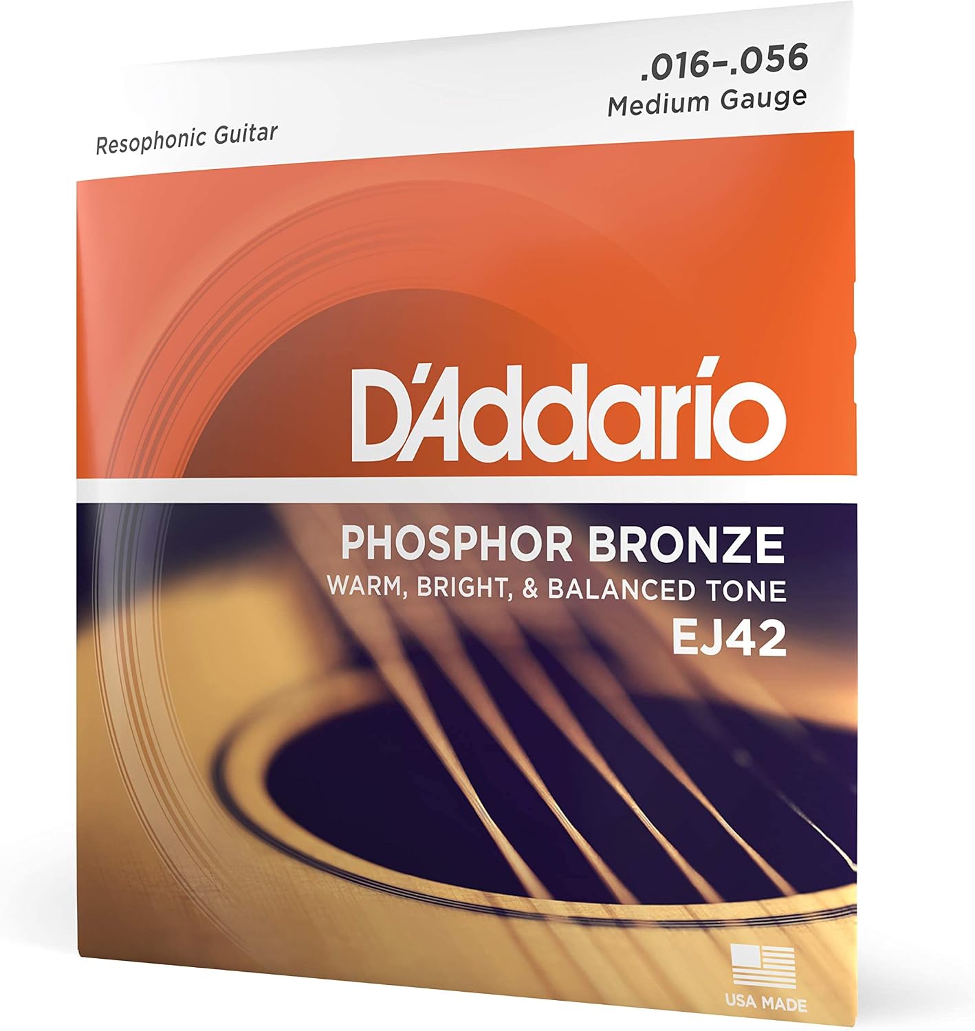 Acoustic Guitar Strings, Phosphor Bronze, Light 12-53 - Single Set