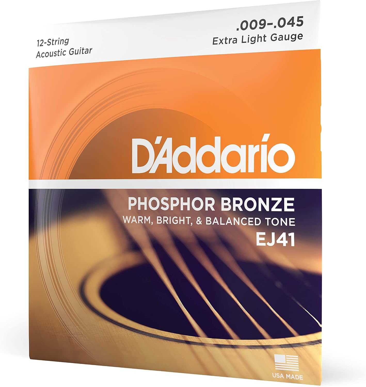 Acoustic Guitar Strings, Phosphor Bronze, Light 12-53 - Single Set